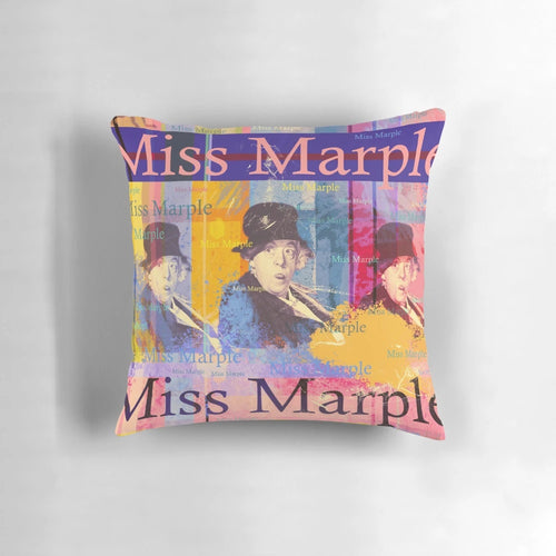 Vintage portrait of Miss Marple, the iconic detective character from Agatha Christie's novels and movies
