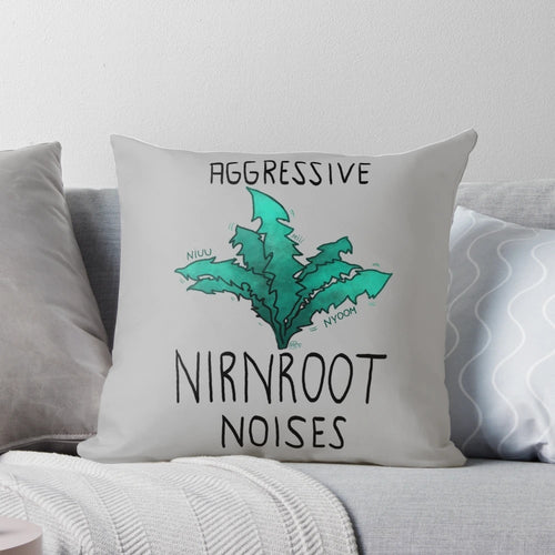 Aggressive Nirnroot-Inspired Fantasy Gaming Pillow featuring a realistic nirnroot design