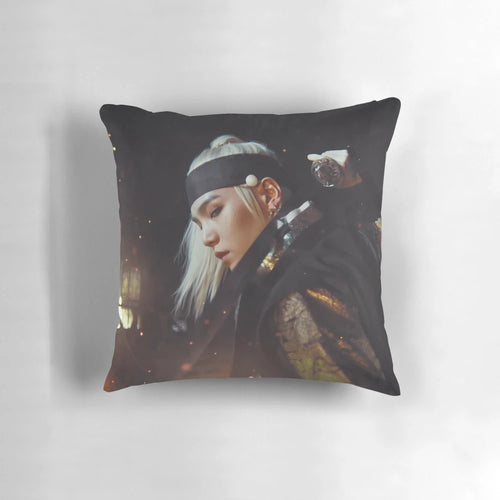 Comfortable and stylish Agust D Daechwita pillow featuring Suga of BTS