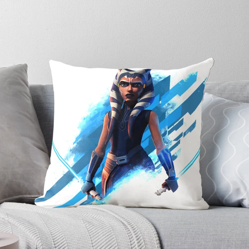 Ahsoka Tano inspired Star Wars themed pillow