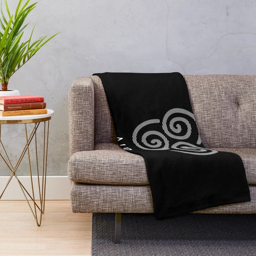 Air element logo plush blanket inspired by Avatar: The Last Airbender