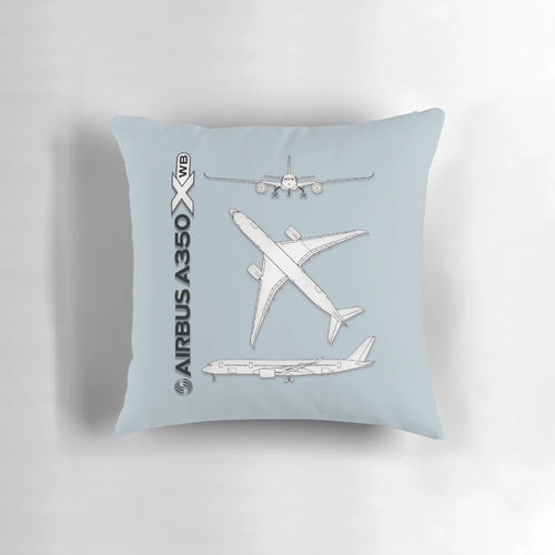 Airbus A350 XWB airliner pillow for aviation enthusiasts