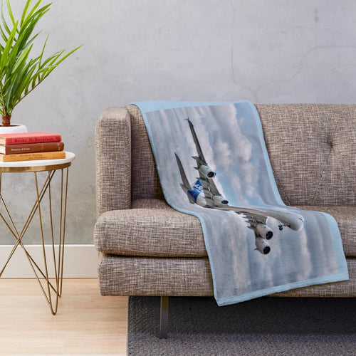 Airbus A380 inspired plush blanket