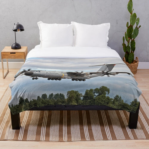 Airbus A400M-inspired plush blanket for aviation enthusiasts