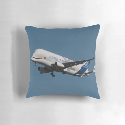 Soft and cozy pillow shaped like the distinctive Airbus Beluga XL aircraft