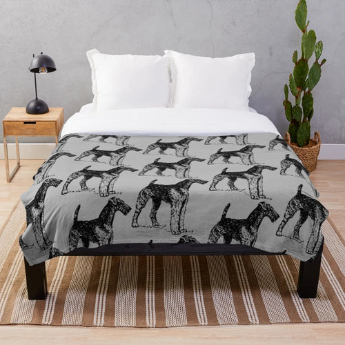 Airedale Terrier Breed Plush Blanket