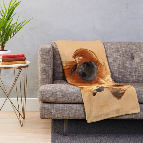 Airedale Terrier dog digital art plush blanket