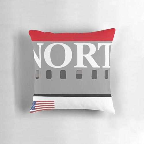 Comfortable airline-themed pillow with Northwest Airlines branding
