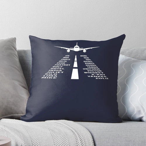 Airplane Phonetic Alphabet Pillow - Pilot & Aviation Gift