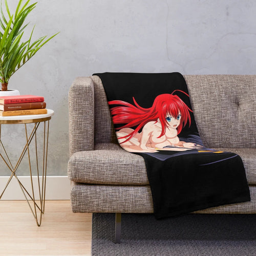 Akeno Himejima inspired plush blanket for anime fans