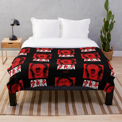 Akira Tetsuo 1988 classic red plush blanket