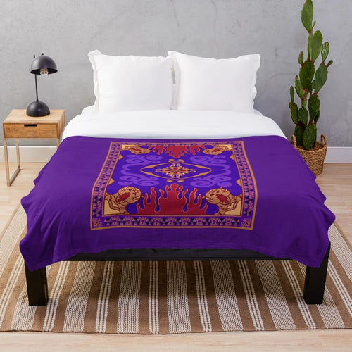 Aladdin inspired magic carpet plush blanket