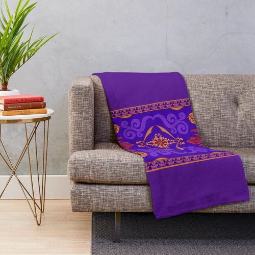 Aladdin inspired magic carpet plush blanket