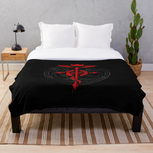 Alchemist Flamel Plush Blanket with Alchemy Symbols