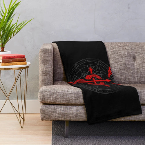 Alchemist Flamel Plush Blanket with Alchemy Symbols