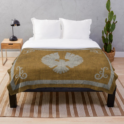 Aldmeri Dominion inspired plush blanket featuring the flag of the Aldmeri Dominion from the Elder Scrolls video game series