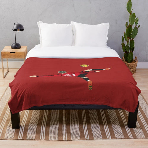 Alejandro Garnacho inspired minimalist plush blanket