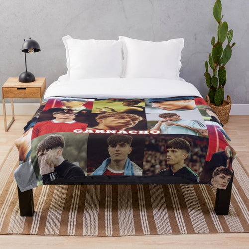Alejandro Garnacho Manchester United Plush Blanket