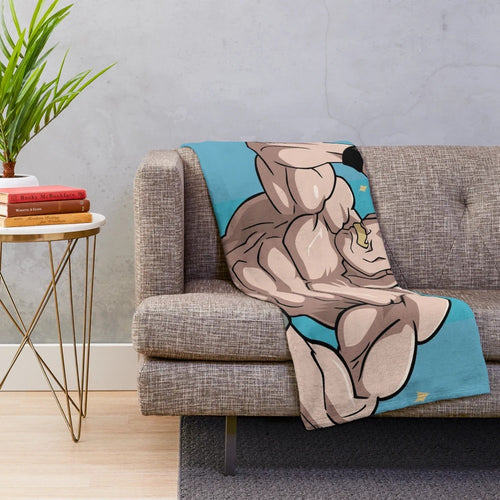 Alex Armstrong Inspired Plush Blanket with Fullmetal Alchemist Imagery