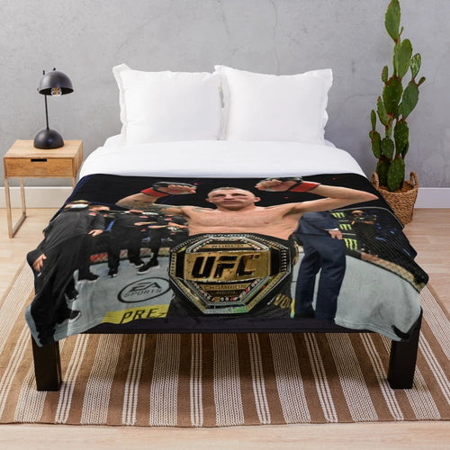 Alexander Volkanovski inspired plush blanket with UFC fighter design