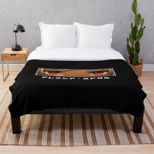 Alexia inspired plush blanket featuring characters from the anime "The Eminence in Shadow