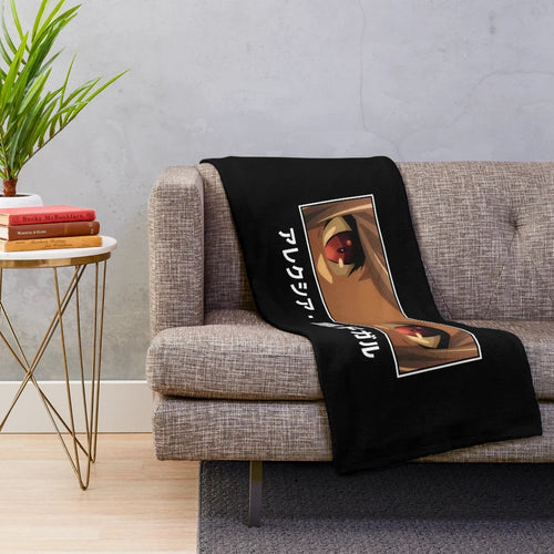 Alexia inspired plush blanket featuring characters from the anime "The Eminence in Shadow