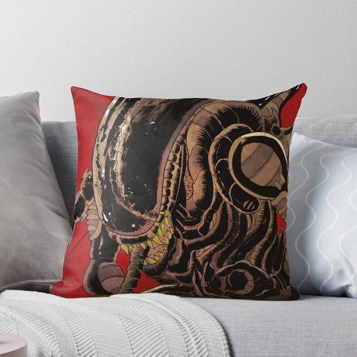 Alien xenomorph pillow featuring the iconic horror movie creature design