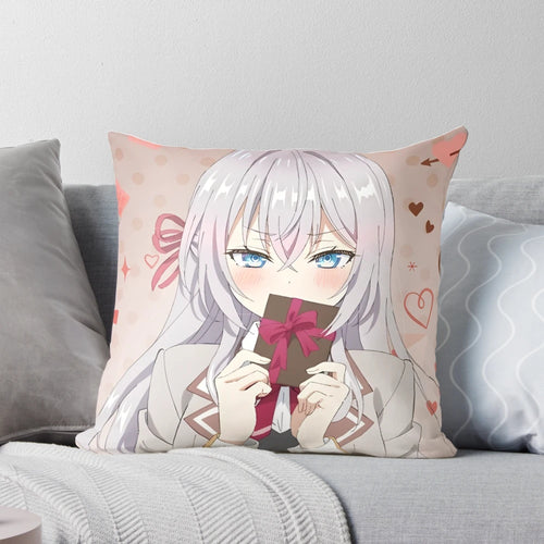Soft, comfortable anime-inspired pillow featuring the character Alya from Alisa Mikhailova Kujou's official artwork.