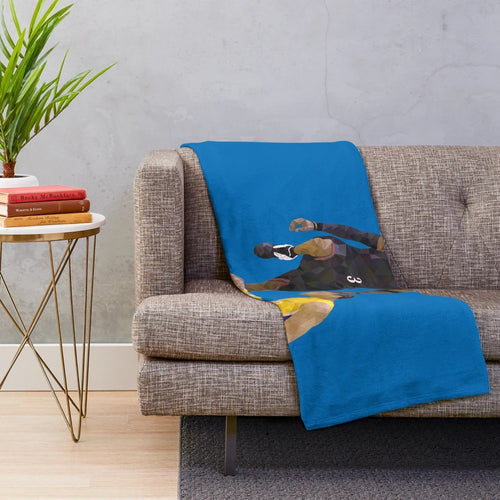 Allen Iverson Low Poly Plush Blanket featuring the iconic "Stepover" moment