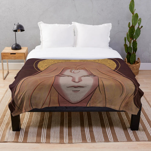 Alucard plush blanket with Castlevania character design