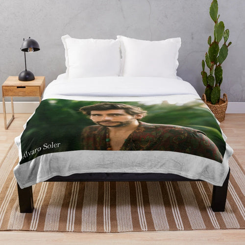 Alvaro Soler inspired plush blanket with his popular music and concert imagery