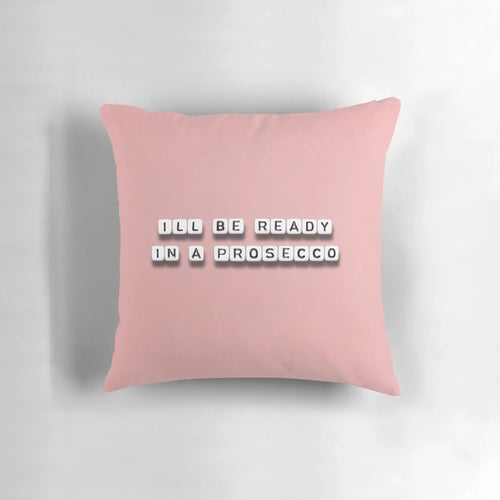 Always Be Ready Pillow - Motivational Quote Art in Light Pink and Beads