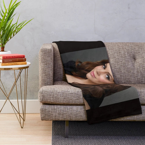 Alyssa Milano inspired plush blanket with poster design