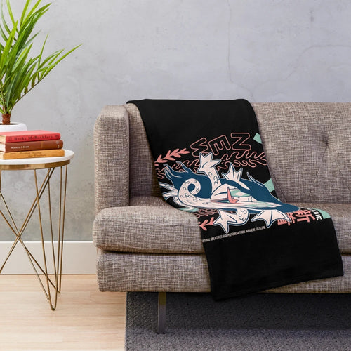 Amabie Japanese Yokai Inspired Plush Blanket