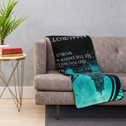 Amaurot Falls plush blanket with FFXIV Ascian design