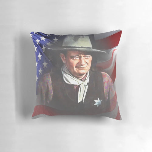 American Pride Pillow featuring the iconic American flag and Western imagery