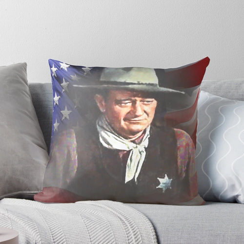 American Pride Pillow featuring the iconic American flag and Western imagery