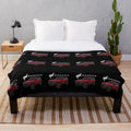 Rapid Red Ford Bronco-themed plush blanket with American patriotic design