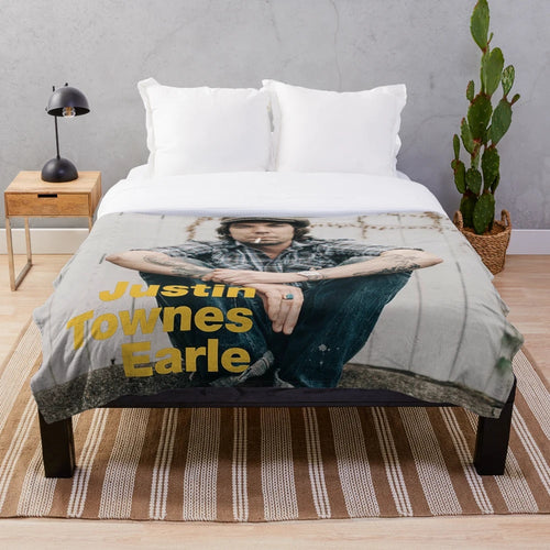 Justin Townes Earle inspired plush blanket featuring American world music