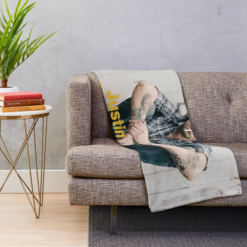 Justin Townes Earle inspired plush blanket featuring American world music