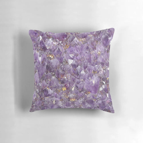 Amethyst crystal pillow for natural, spiritual home decor