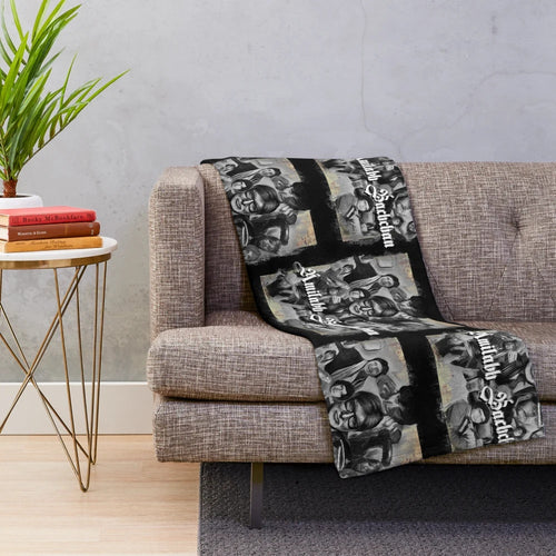 Amitabh Bachchan Collage Plush Blanket featuring the iconic Bollywood actor