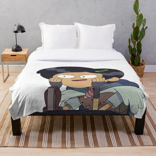 Marcy Wu from Amphibia cartoon character plush blanket