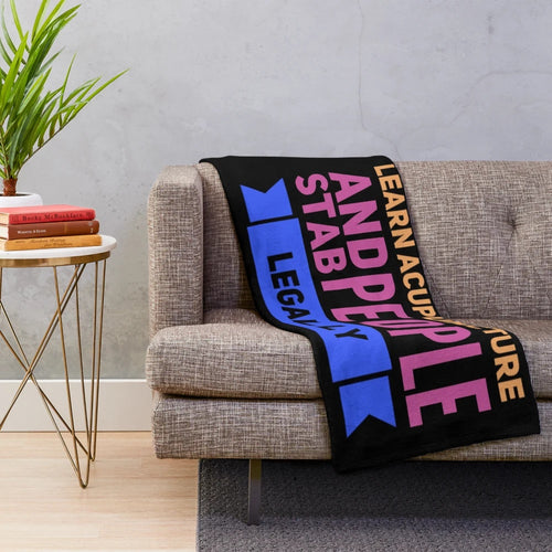 Funny acupuncture occupations plush blanket
