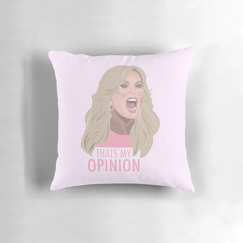 Throw pillow with a humorous quote from Tamra Judge of the Real Housewives of Orange County