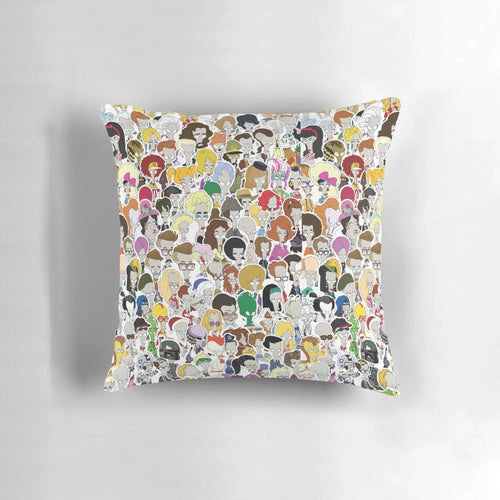 Playful and whimsical Roger the Alien inspired pillow design