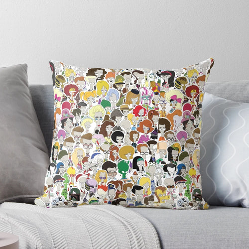 Playful and whimsical Roger the Alien inspired pillow design