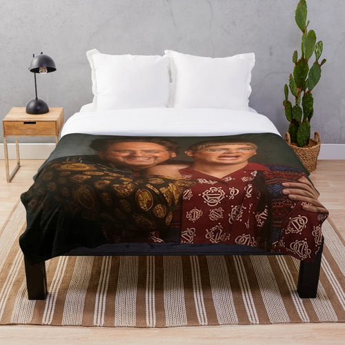 Plush blanket featuring the iconic Dr. Steve Brule from the comedy series Tim and Eric