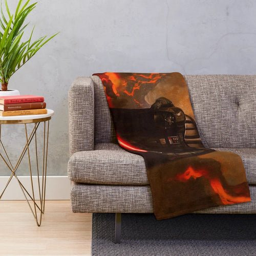 Anakin Skywalker inspired plush blanket featuring a soft, cozy design for Star Wars fans