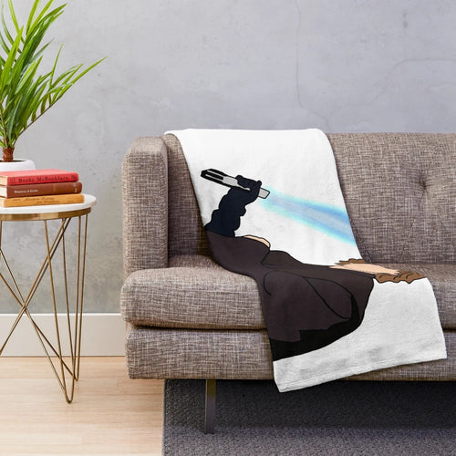 Anakin Skywalker inspired plush blanket with Jedi and Sith imagery